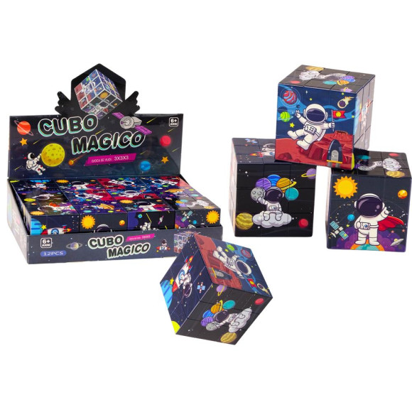 Magiczna Kostka Układanka Edukacyjna Kosmos Puzzle Gra Logiczna
