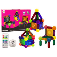 Zestaw Klocków Magnetycznych Z Podświetleniem 32 Elementy