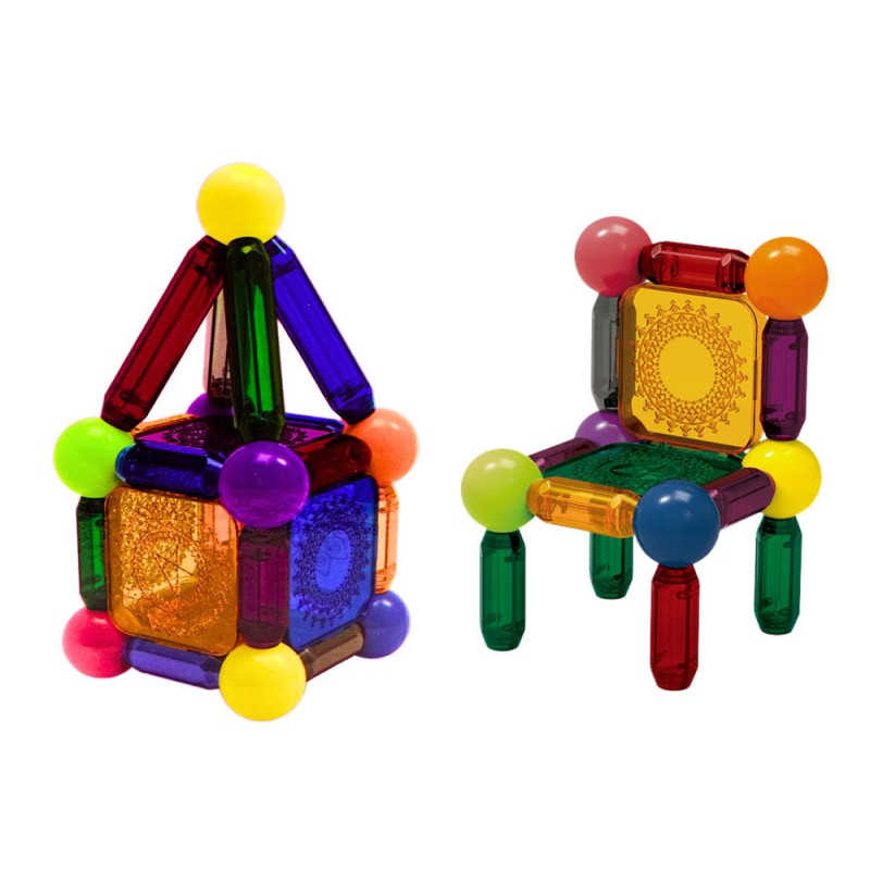 Zestaw Klocków Magnetycznych Z Podświetleniem 32 Elementy