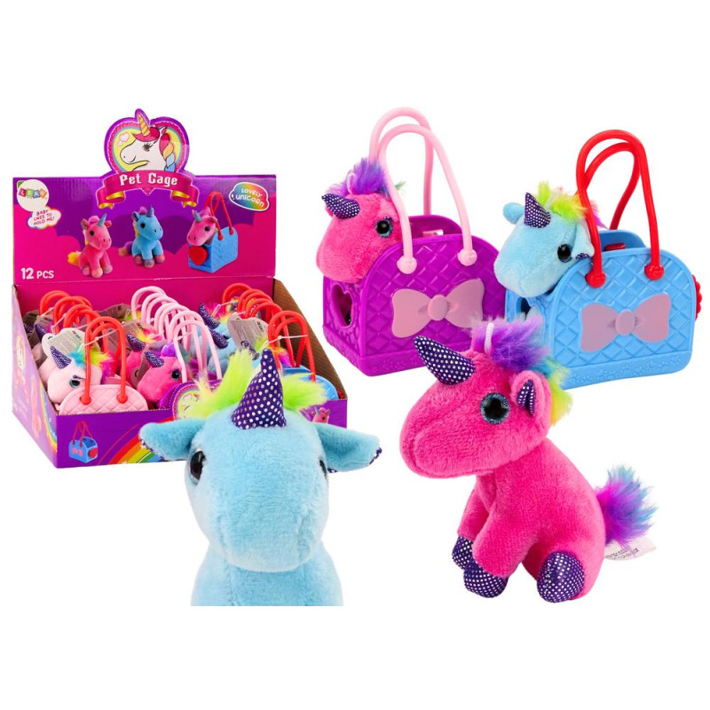 Pluszowy Jednorożec W Gumowej Torebce Kolorowa Grzywa 3 Rodzaje