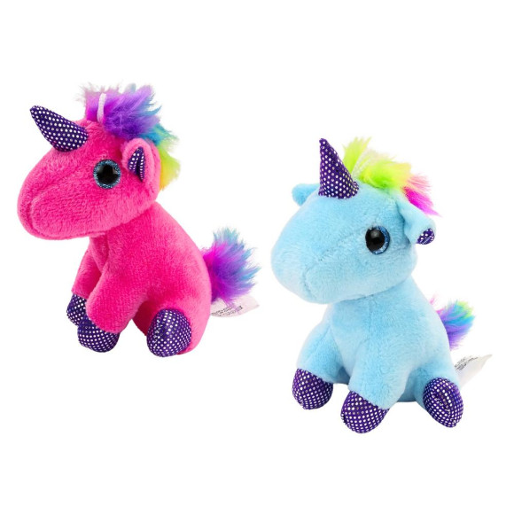 Pluszowy Jednorożec W Gumowej Torebce Kolorowa Grzywa 3 Rodzaje