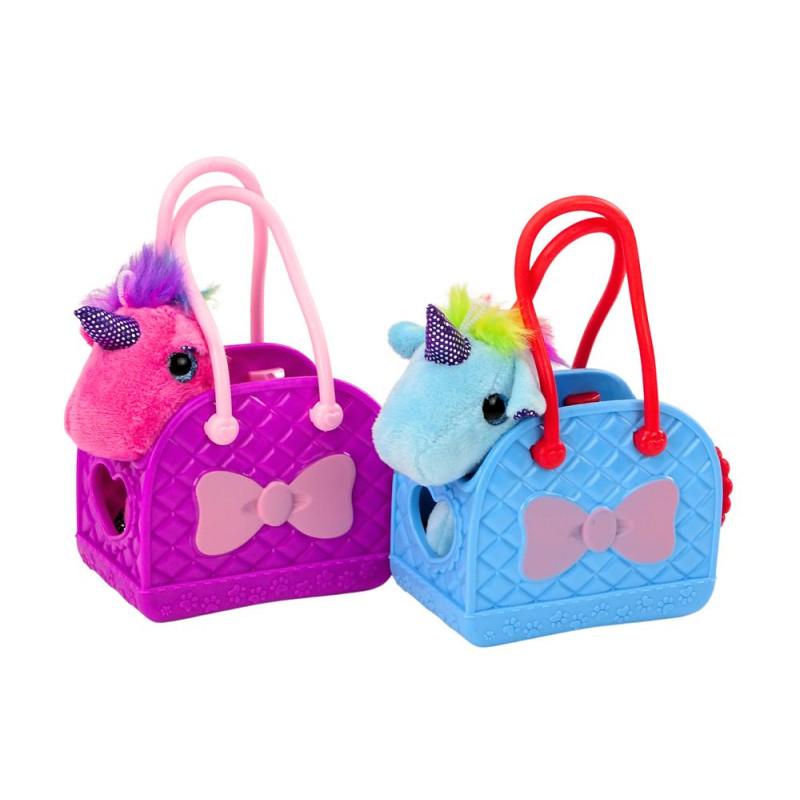 Pluszowy Jednorożec W Gumowej Torebce Kolorowa Grzywa 3 Rodzaje