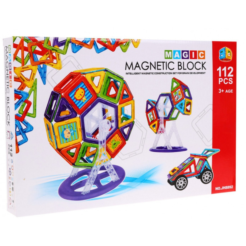 Magiczne Klocki Magnetyczne 112 elementów