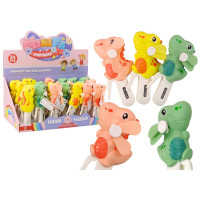 Wiatrak Ręczny Dinozaur Mini Wiatraczek Dla Dzieci 3 Kolory