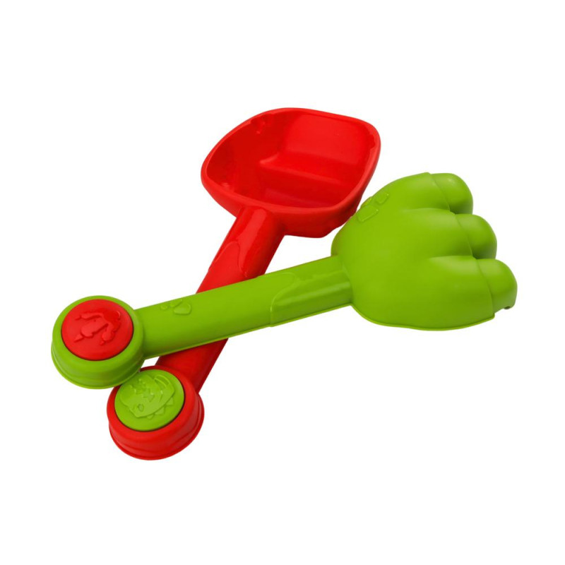 Zestaw Do Piasku Dinozaur Młynek Lejek Łopatka Grabki Konewka Foremki