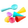 Zestaw Do Piasku Lody Wiaderko Łopatka Różowe 6 ele.