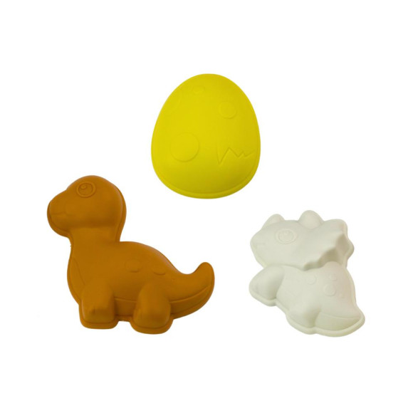 Zestaw Zabawek Do Piasku Młynek Łopatka Grabki Foremki Dinozaury