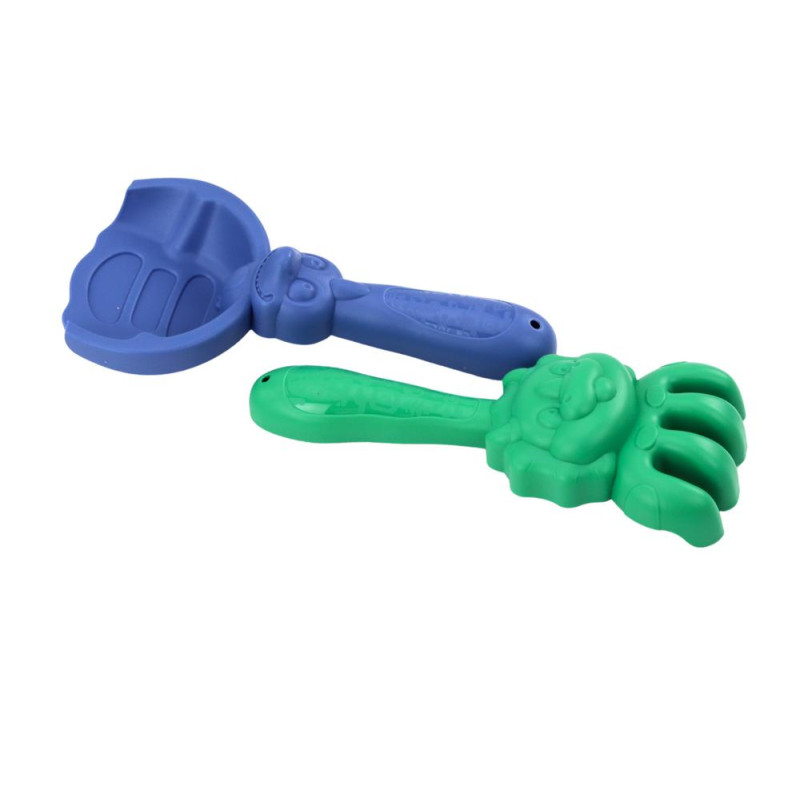 Zestaw Do Piasku Dinozaury Wiaderko Jajo Grabki Łopatka Foremki