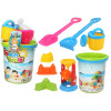 Zestaw Zabawek Do Piasku Wiaderko Młynek Konewka Foremki Kolorowy