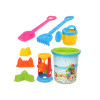 Zestaw Zabawek Do Piasku Wiaderko Młynek Konewka Foremki Kolorowy