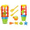 Zestaw Zabawek Do Piasku Duży Młynek Wiaderko Foremki Kolorowy