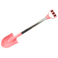 Łopatka Do Piasku Aluminiowa Rączka Pastelowy Różowy 60cm