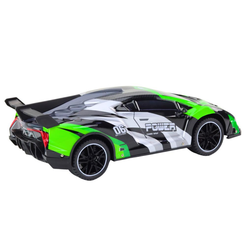 Auto Sportowe Zdalnie Sterowane RC 1:10 25km/h Światła Zielony
