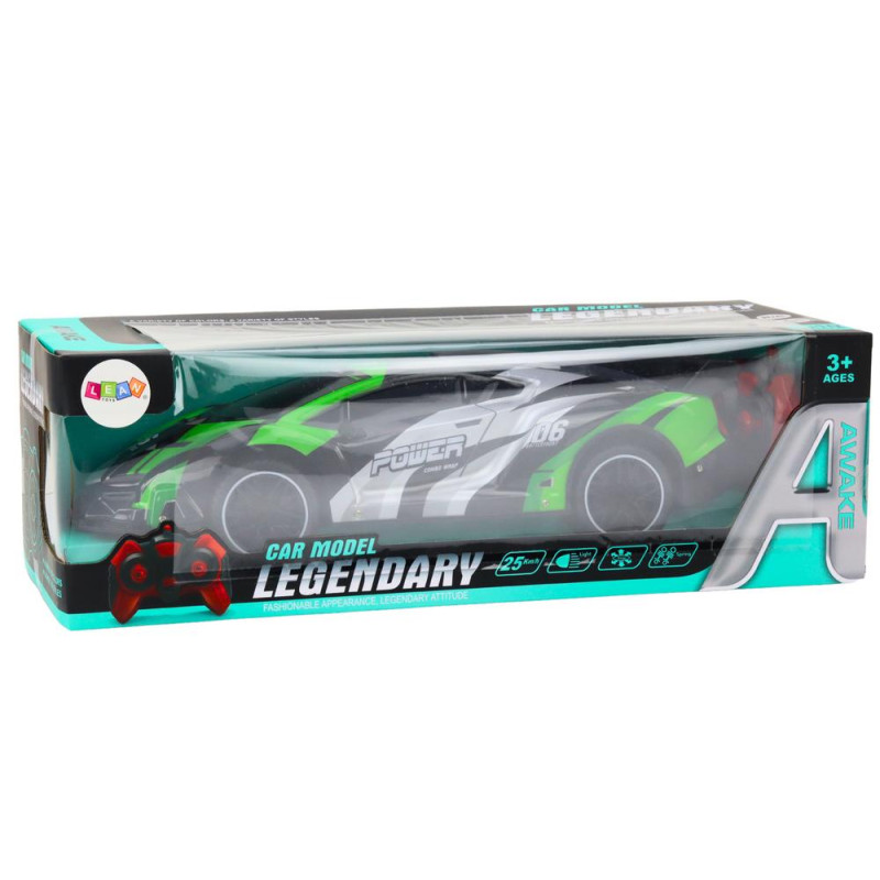 Auto Sportowe Zdalnie Sterowane RC 1:10 25km/h Światła Zielony