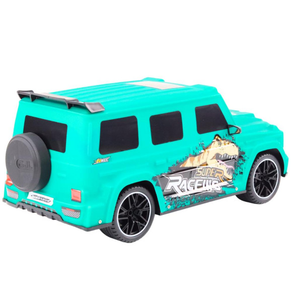 Auto Zdalnie Sterowane RC z Dinozaurem w Skali 1:10 Zielone