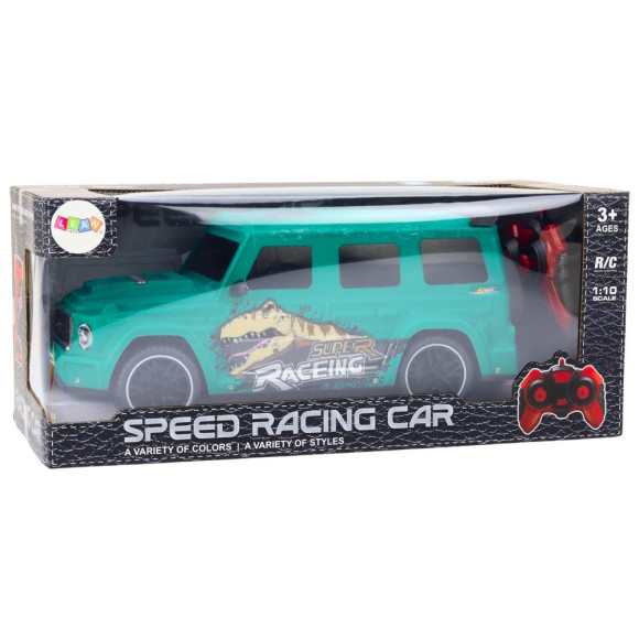 Auto Zdalnie Sterowane RC z Dinozaurem w Skali 1:10 Zielone