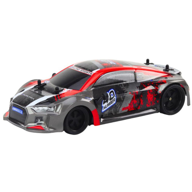 Autko Zdalnie Sterowane RC 1:18 Gumowe Koła Drift Czerwony