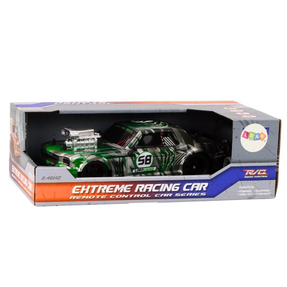 Autko Zdalnie Sterowane RC 1:16 Gumowe Koła Drift Zielone