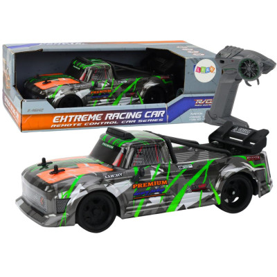 Autko Zdalnie Sterowane RC 1:16 Gumowe Koła Drift Siwo-Zielone