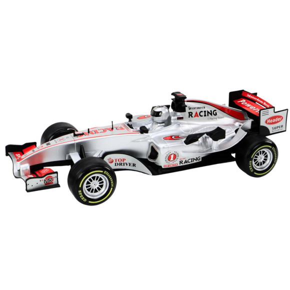 Wyścigówka Zdalnie Sterowana RC 1:12 Srebrna Światła Dźwięki