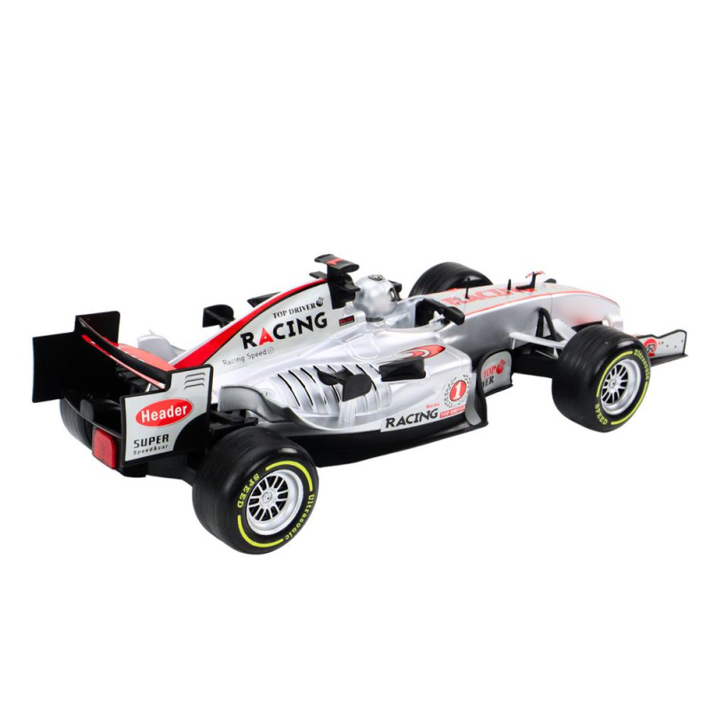 Wyścigówka Zdalnie Sterowana RC 1:12 Srebrna Światła Dźwięki