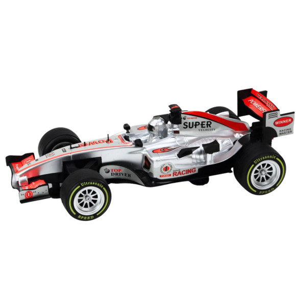 Wyścigówka Samochód Sportowy Z Napędem 1:9 Srebrna Dźwięki