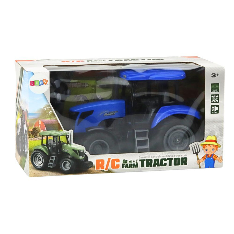 Traktor Zdalnie Sterowany RC 2.4G Dźwięki Niebieski