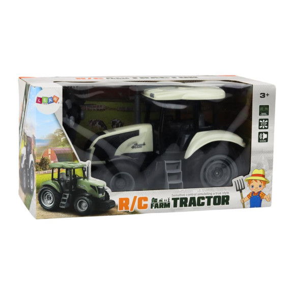 Traktor Zdalnie Sterowany RC 2.4G Dźwięki Biały