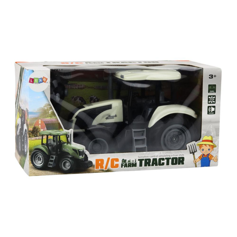 Traktor Zdalnie Sterowany RC 2.4G Dźwięki Biały