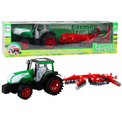 Traktor Ciągnik Z Przyczepą Maszyna Rolnicza Wał Strunowy Kosiarka