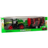 Traktor Farmerski Z Przyczepą Na Drewno 9 Bali Drzewa Napęd Zielony