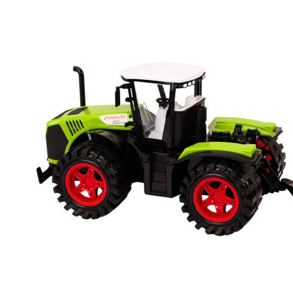 Traktor Farmerski Z Przyczepą Na Drewno 9 Bali Drzewa Napęd Zielony