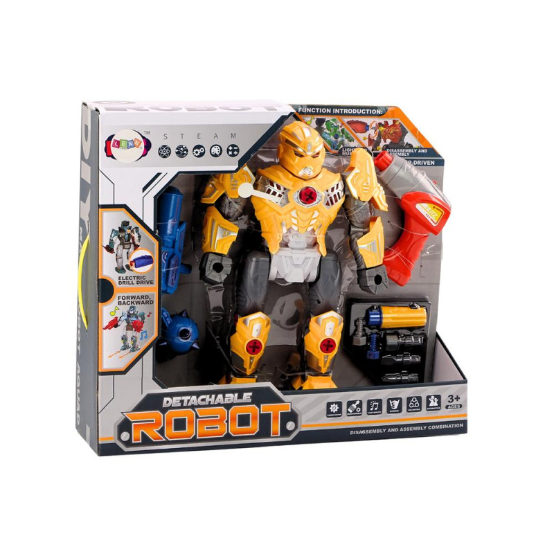 Robot Do Skręcania Broń Wiertarka Śrubokręt Światła Dźwięk Żółty