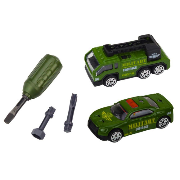 Czołg Pojazd Wojskowy DIY Do Rozkręcania Zielony Dźwięki Zestaw Resoraki