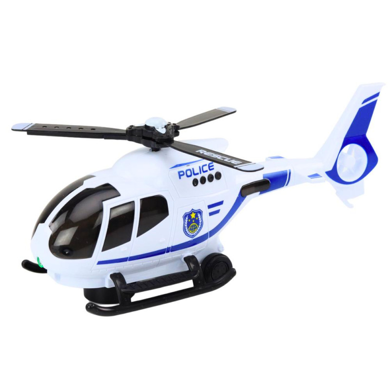 Helikopter Policyjny Śmigłowiec Jeżdżący Światła Dźwięki