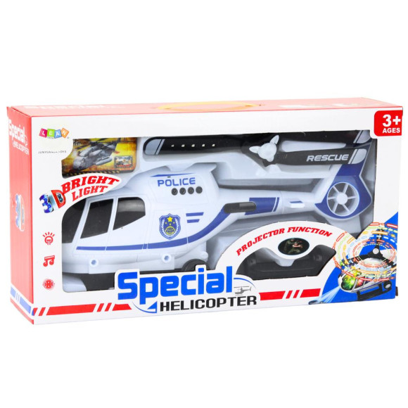 Helikopter Policyjny Śmigłowiec Jeżdżący Światła Dźwięki