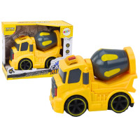 Autko Betoniarka Obracana Napęd Światła Dźwięki Żółta