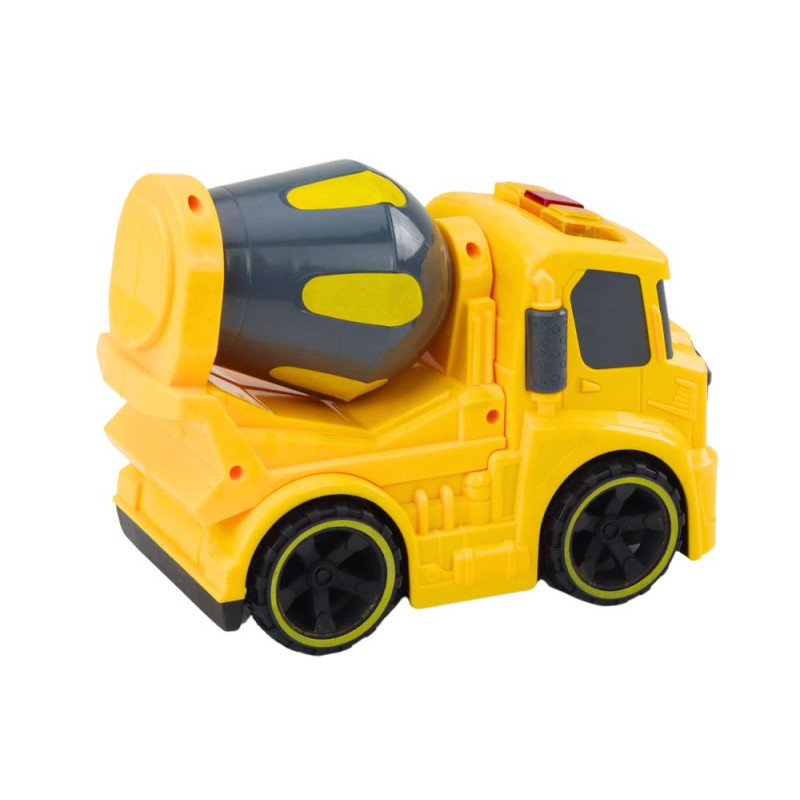 Autko Betoniarka Obracana Napęd Światła Dźwięki Żółta