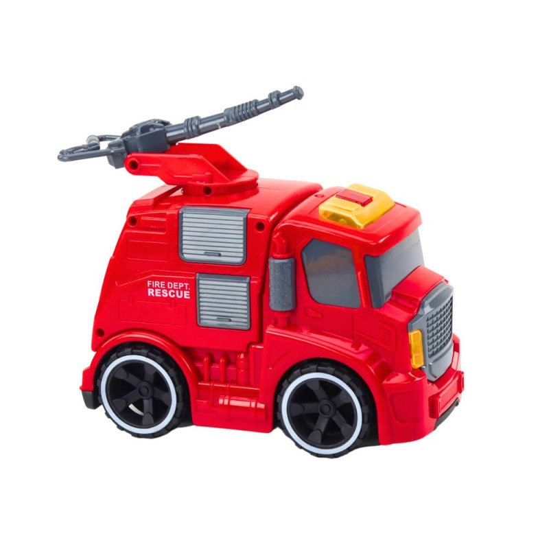 Straż Pożarna Wóz Strażacki Armatka Dźwięki Światła Napęd Czerwony