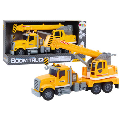 Ciężarówka Żółty Dźwig Z Napędem Frykcyjnym Efekty Świetlne i Dźwiękowe