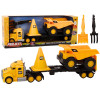 Zestaw Maszyn Budowlanych Ciężarówka Wywrotka Ruchome Żółty