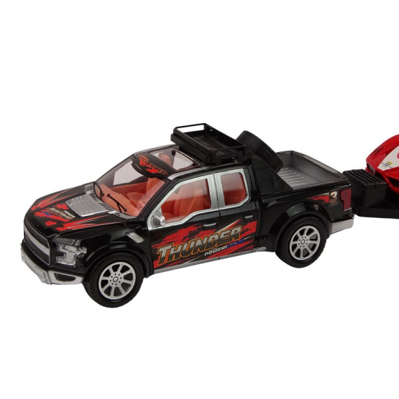 Auto Pickup Z Lawetą Naczepą Auto Sportowe Terenowe Zestaw