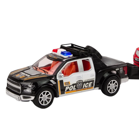 Policyjny Zestaw Auto Pickup Terenowe Laweta Przyczepa Policja