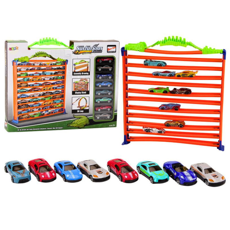 Tor Samochodowy Parking 2w1 Garaż Resoraki Pętla 360* Zestaw