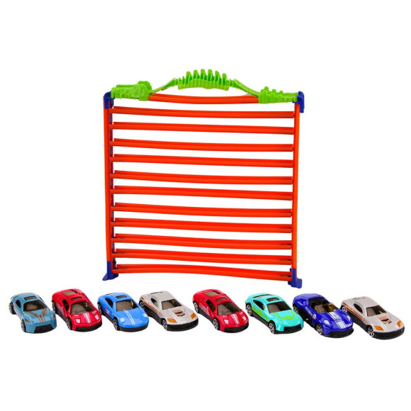 Tor Samochodowy Parking 2w1 Garaż Resoraki Pętla 360* Zestaw