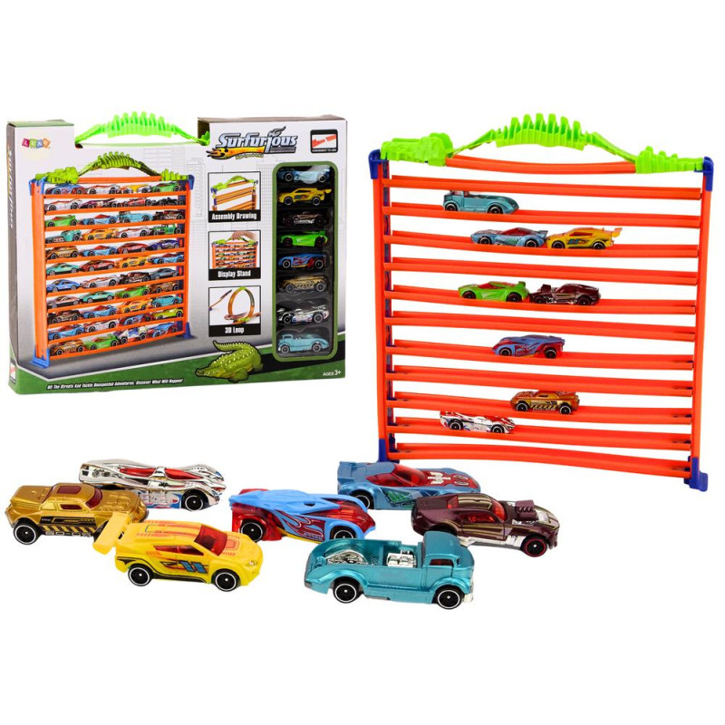 Garaż Parking Tor Samochodowy 2w1  Resoraki Pętla 360* Zestaw