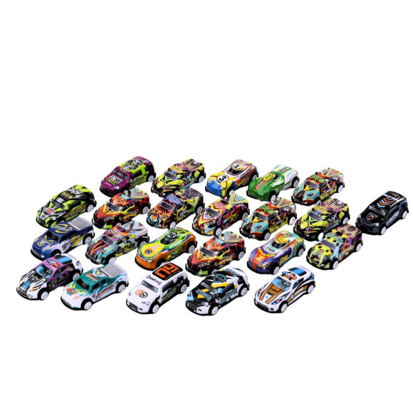 Zestaw Resoraków Autka Samochody Z Napędem Kolorowe 50 Sztuk
