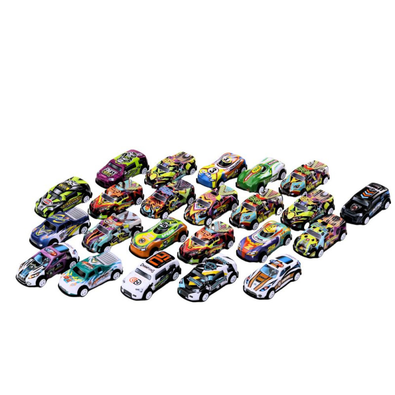 Zestaw Resoraków Autka Samochody Z Napędem Kolorowe 50 Sztuk