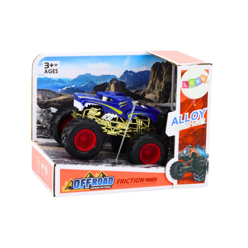 Autko Pojazd Terenowy Duże Koła Gumowe Niebieski