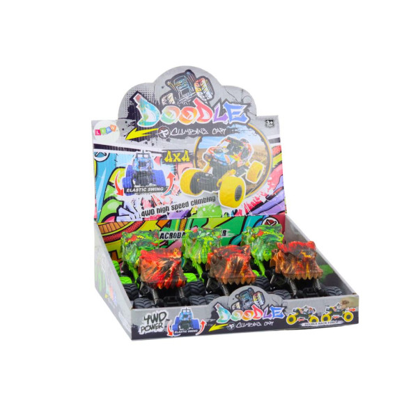 Autko Dinozaur Napęd Frykcyjny Czerwone lub Zielone Terenowe